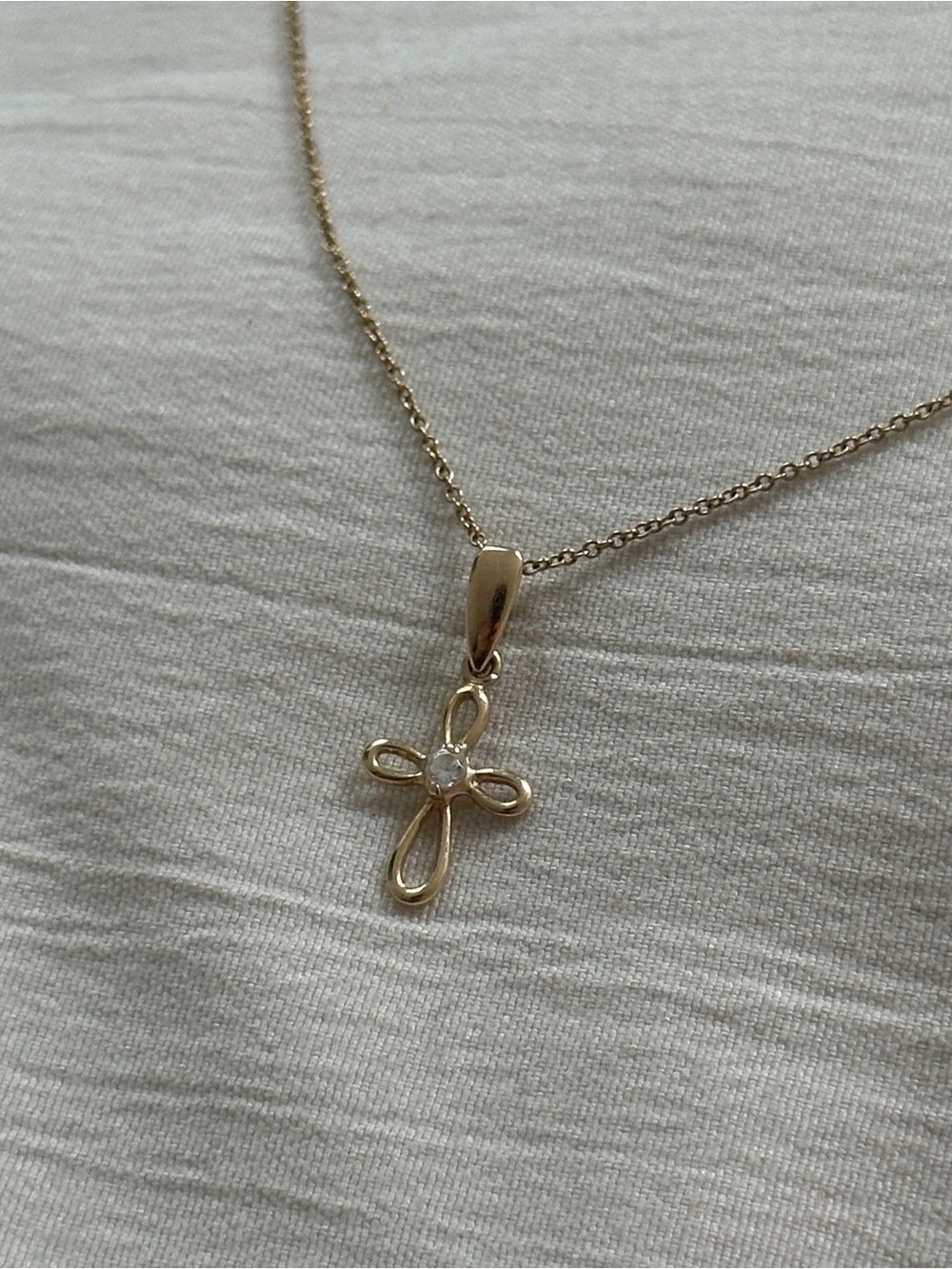 Diamond cross necklace